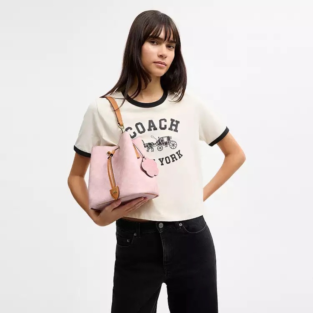 NWT！COACH Rowan Bucket Bag In Signature Canvas With Charms（CEA23）fast shipping - Picture 14 of 15